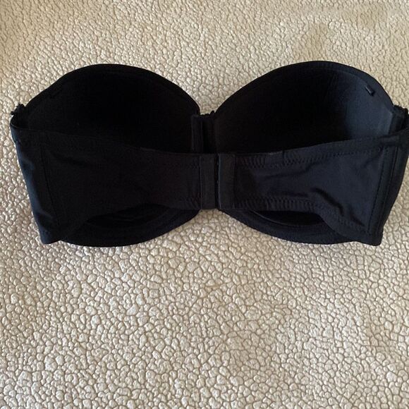Always A Flirt Black Strapless Comfy Relaxed Fit Women Size 40DD Bra - Picture 2 of 5